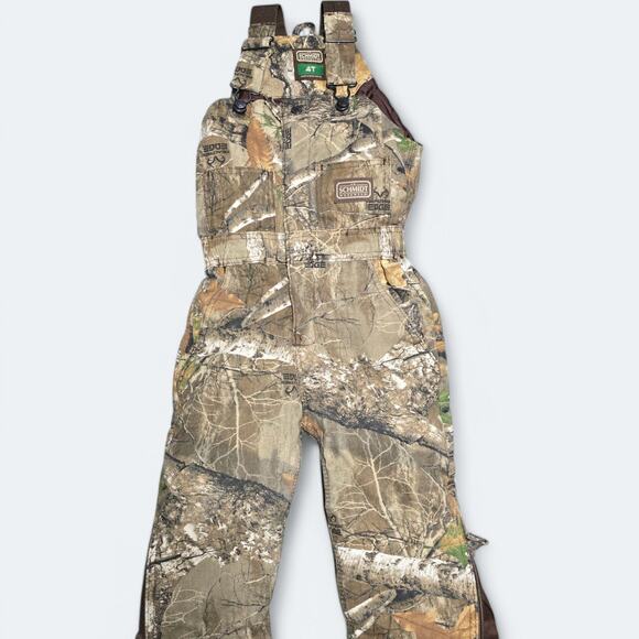 RealTree Schmidt Workwear Toddler Camouflage Bib Overalls Size 4T